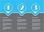 Simple infographic design with white grades on blue gray background