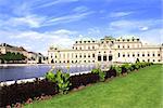 Belvedere palace, Vienna, Austria. Summer day