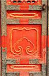Ancient door in Forbidden City, Beijing, China