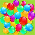 Color Balloons Background for Custom Design. Vector Illustration