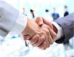 Closeup of a business handshake