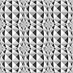 Design seamless monochrome geometric pattern. Abstract convex textured background. Vector art