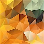vector polygonal background with irregular tessellations pattern - triangular design in orange autumnal colors - autumn