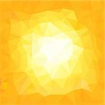 vector polygonal background with irregular tessellations pattern - triangular design in sunny yellow colors - shining sun