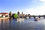 Charles Bridge in Prague, Czech republic. Summer day