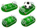 Football Concepts - Set of 3D Soccer Field and Ball.