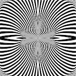 Design monochrome whirl movement illusion background. Abstract stripe torsion backdrop. Vector-art illustration