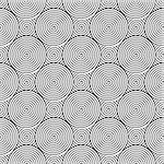 Design seamless monochrome twirl pattern. Monochrome geometric circle background. Vector art
