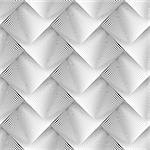 Design seamless wave geometric pattern. Abstract monochrome diamond background. Vector art. No gradient