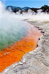 champagne pool at wai-o-tapu geothermal area in new zealand