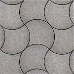 Grey Decorative Wavy Pavers. Seamless Tileable Texture.
