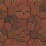 Brown Paving Slabs - Decorative Mosaic. Seamless Tileable Texture.