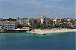 Bahamas pier landscape in Nassau city , Caribbean