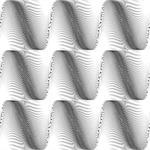 Design seamless monochrome wave movement background. Abstract warped pattern. Vector art. No gradient