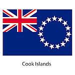 Flag  of the country  cook islands. Vector illustration.  Exact colors.
