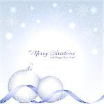 Christmas Background with Sparkling Crystal Ball and Star