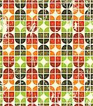 Vintage colorful decorative seamless pattern, rhombic abstract background.