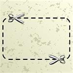 Illustration coupon border with scissors as a background.