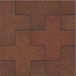 Brown Pavement in the form of Crosses. Seamless Tileable Texture.