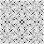 Design seamless monochrome decorative flower background. Abstract grid textured pattern. Vector art. No gradient