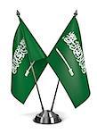 Saudi Arabia - Miniature Flags Isolated on White Background.