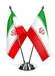 Islamic Republic of Iran - Miniature Flags Isolated on White Background.