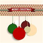 Vector - Merry Christmas Retro Colorful Hipster Background