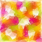 vector polygonal background with irregular tessellations pattern - triangular design in reflextive colors - spring