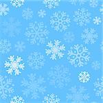 Abstract blue christmas seamless pattern background with snowflakes