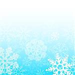 Abstract blue christmas background with snowflakes