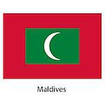 Flag  of the country  maldives. Vector illustration.  Exact colors.