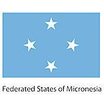 Flag  of the country  federated states of micronesia. Vector illustration.  Exact colors.