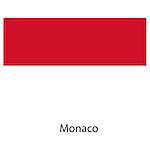 Flag  of the country  monaco. Vector illustration.  Exact colors.
