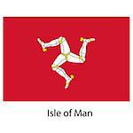 Flag  of the country  isle of man. Vector illustration.  Exact colors.