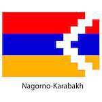 Flag  of the country  nagorno karabakh. Vector illustration.  Exact colors.