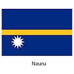 Flag  of the country  nauru. Vector illustration.  Exact colors.