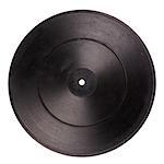 Vintage rubber turntable platter mat isolated on white background