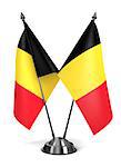 Belgium - Miniature Flags Isolated on White Background.