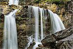 Longtime exposure of Kuhlfucht waterfall in Germany Bavaria