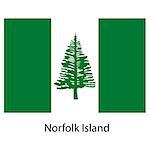 Flag  of the country  norfolk island. Vector illustration.  Exact colors.