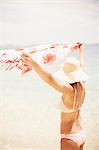 Woman with pareo on beach