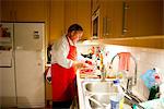 Senior man in kitchen