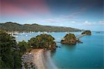 View of harbour, the famous Los Puentes (Bridges to Nowhere) and Playa Cayacoa, Samana, Eastern Peninsula de Samana, Dominican Republic, West Indies, Caribbean, Central America