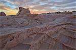 Sandstone fins at sunrise, Coyote Buttes Wilderness, Vermilion Cliffs National Monument, Arizona, United States of America, North America