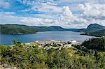 Overlook over Bonne bay on the East arm of the Unesco world heritage sight, Gros Mourne National Park, Newfoundland, Canada