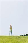 Japanese woman in a park