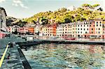 View of Portofino. Portofino is an Italian fishing village and famous resort