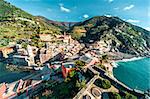 View of Vernazza. Vernazza is a town and comune located in the province of La Spezia, Liguria, northwestern Italy.