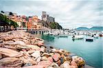 View of Porto Venere. Porto Venere is a town and comune located on the Ligurian coast of Italy in the province of La Spezia.