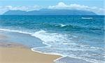 Sea summer view from beach (Greece,  Lefkada, Ionian Sea).